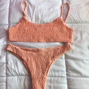 peach bikini
